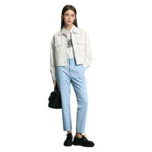Wholesale Straight Leg Regular Fit Cotton Jeans for Women