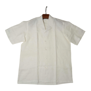 Wholesale Short Sleeve Linen Blend Camp Collar Shirt for Men