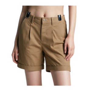 Women’s Cross Pocket Fold Hem Twill Shorts