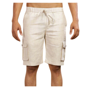 Men’s Classic Fit Linen Blend Cargo Shorts