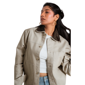 Wholesale Cord Collar Chore Jacket for Women