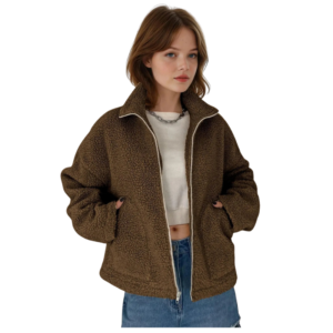 Wholesale Two Pocket Sherpa Jacket for Women