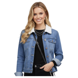 Wholesale Sherpa Lined Denim Jacket for Women