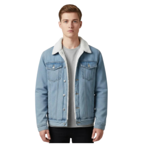 Wholesale Sherpa Lined Denim Jacket for Men